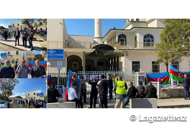 Une manifestation s'est tenue devant la mosquée de Sydney pour protester contre les provocations militaires de l'Arménie