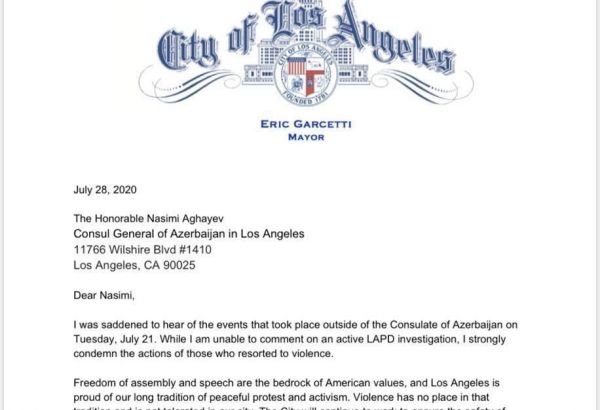 Le maire de Los Angeles condamne l'agression contre les membres de la communauté azerbaïdjanaise
