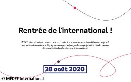 MEDEF International : Rentrée de l'international !