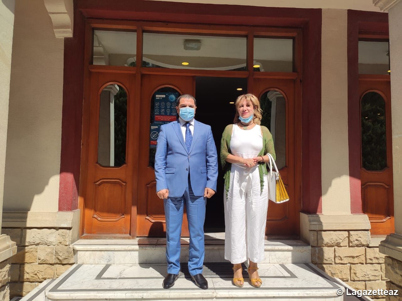 Entretien de l’Ambassadrice d'Algérie avec le Chef de la Représentation permanente du Nakhitchevan à Bakou