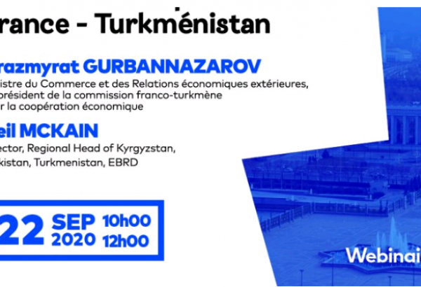 MEDEF International : Webinaire du Conseil d’entreprises France-Turkménistan