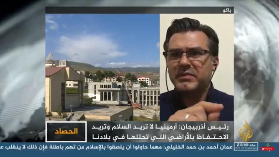 Rufiz Hafizoglu sur la chaîne de TV « Al-Jazeera » : L'Arménie prend les civils azerbaïdjanais pour cible (PHOTOS/VIDÉO)