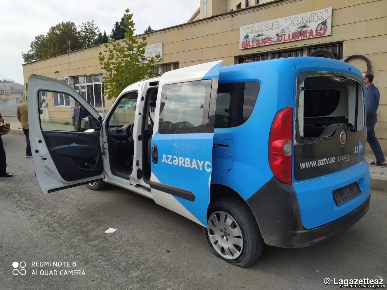 Les forces armées arméniennes ont tiré sur une voiture appartenant à l'équipe de la chaîne de télévision nationale AZTV à Terter