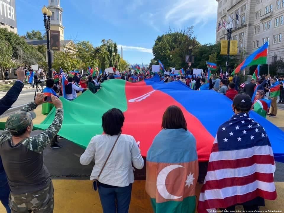 Les organisations de la diaspora azerbaïdjanaise opérant aux États-Unis ont tenu une action de protestation contre l'agression arménienne (PHOTOS)
