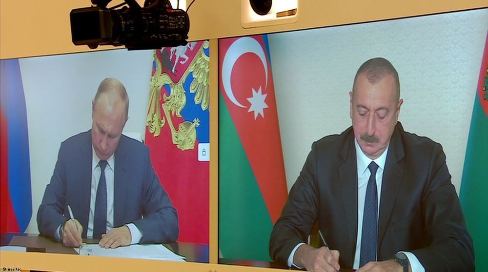 Déclaration du Président de la République d'Azerbaïdjan,du Premier ministre de la République d'Arménie et du Président de la Fédération de Russie