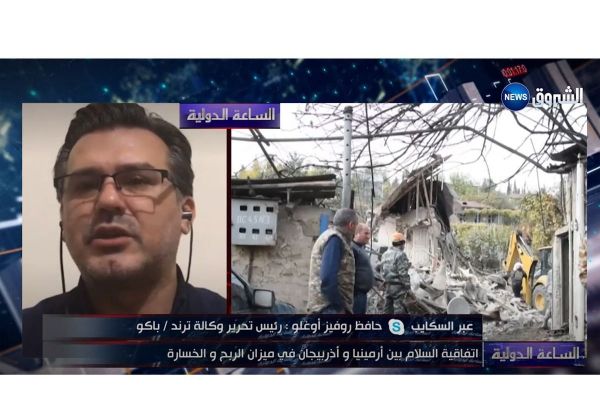 Rufiz Hafizoglu, rédacteur en chef de l’agence Trend, sur la chaîne de télévision algérienne Echorouk News : L'Arménie doit remplir les conditions de la déclaration tripartite (VIDEO)