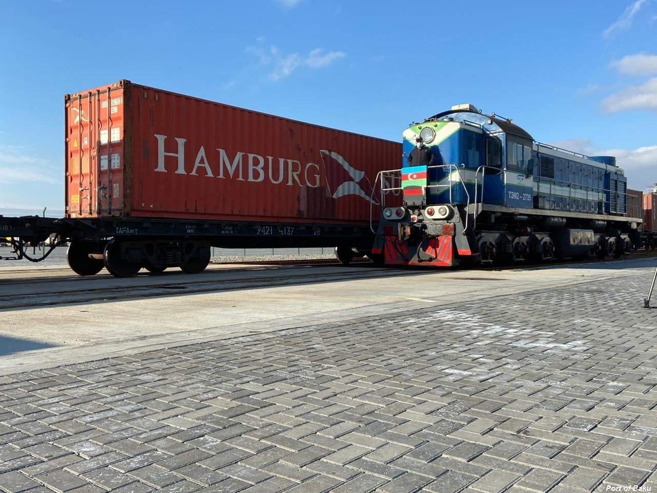 Un autre train transportant des marchandises d'exportation turques passera par le port de commerce maritime international de Bakou pour rejoindre la Chine