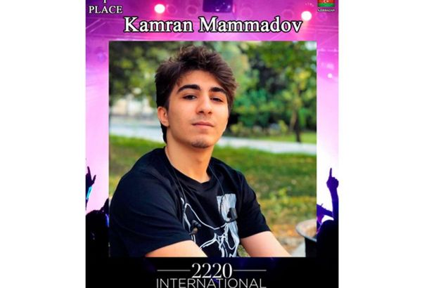 Le jeune vocaliste azerbaïdjanais Kamran Mammadov a remporté le groupe senior du « 2020 International Music Festival » en Ukraine