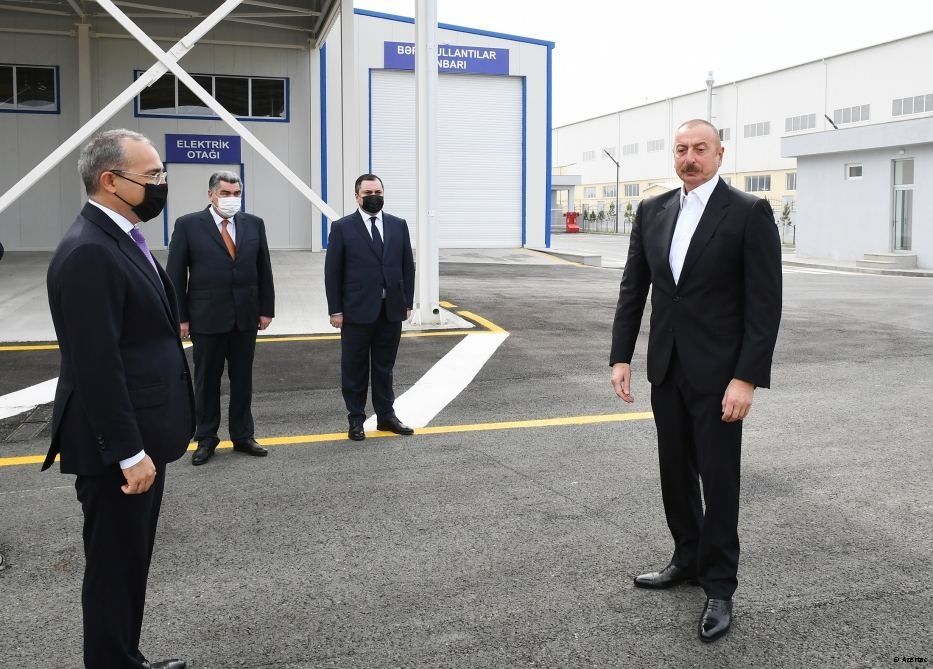 Le président Ilham Aliyev participe à l’inauguration du Parc industriel de Hadjigaboul