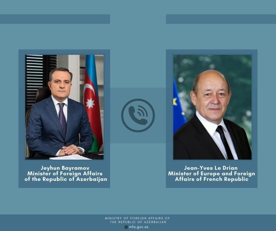 Les chefs de la diplomatie azerbaïdjanaise et française se sont entretenus au téléphone
