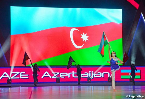 La cérémonie d'ouverture du 16e championnat du monde de gymnastique aérobic à Bakou - PHOTO