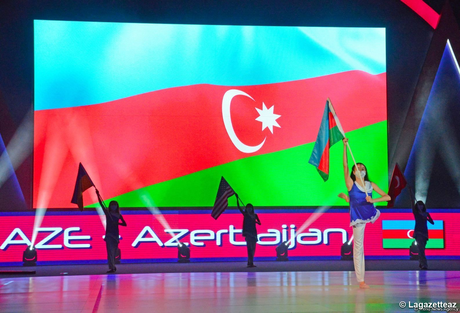 La cérémonie d'ouverture du 16e championnat du monde de gymnastique aérobic à Bakou - PHOTO
