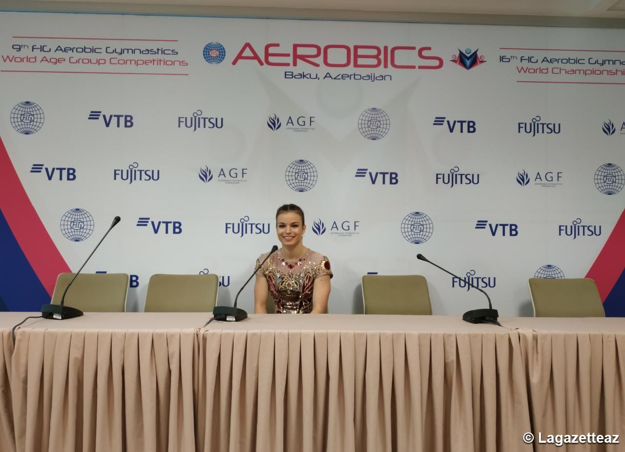 Une gymnaste bulgare à propos de l'organisation du 16e championnat du monde de gymnastique aérobic à Bakou