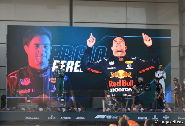 Sergio Perez, pilote de Red Bull Racing, a remporté le Grand Prix d'Azerbaïdjan de Formule 1