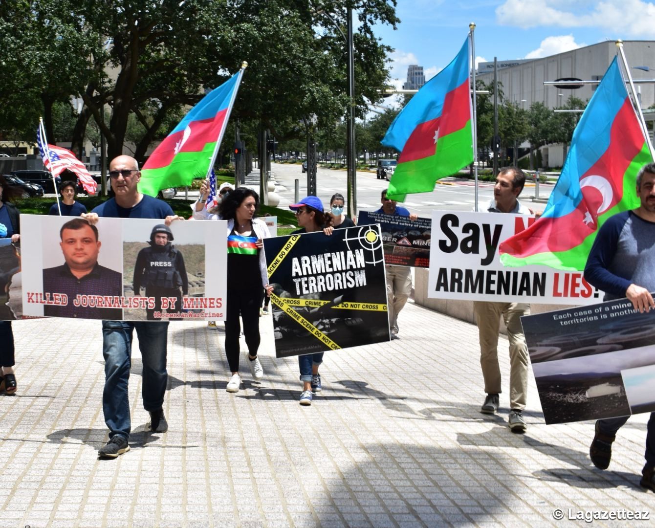 États-Unis : un rassemblement de protestation a eu lieu à Houston contre le refus de l'Arménie de fournir à l'Azerbaïdjan les cartes des champs de mines