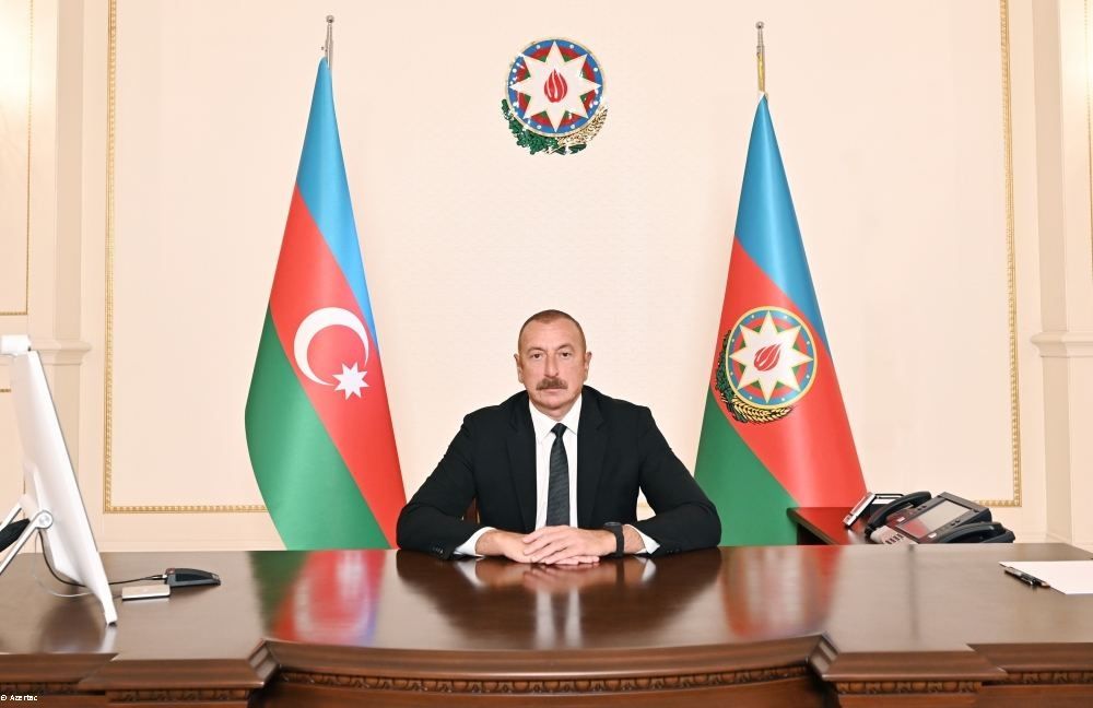 Le président Ilham Aliyev intervient en visioconférence lors du 2e Sommet de l’OCI sur la science et la technologie
