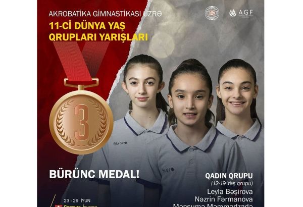 Suisse : des gymnastes azerbaïdjanaises remportent le bronze aux Championnats du Monde de Gymnastique Acrobatique à Genève