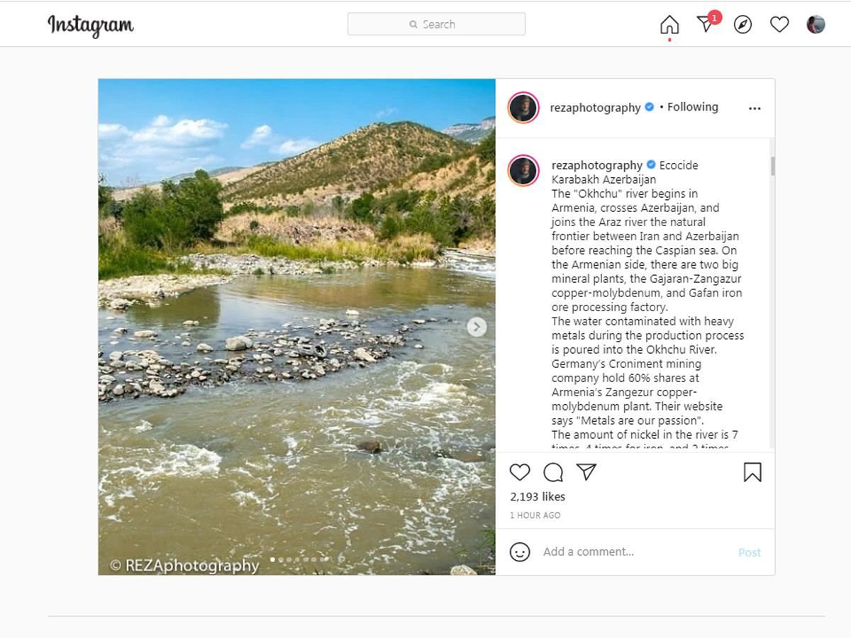 Le photojournaliste français Reza Deghati qualifie la pollution de la rivière «Okhtchoutchay» de catastrophe écologique - Gallery Image
