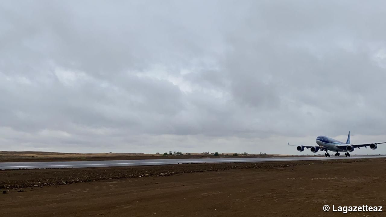 Événement marquant : L'avion «KARABAKH» d'Azerbaijan Airlines atterrit à l'aéroport international de Fuzouli