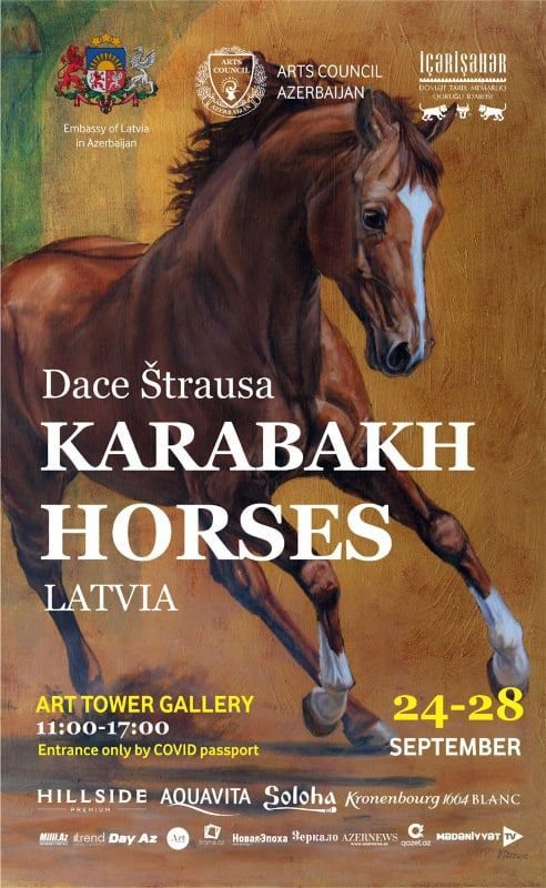 L'exposition «Karabakh Horses » de l'artiste lettone Dace Strauss à Bakou