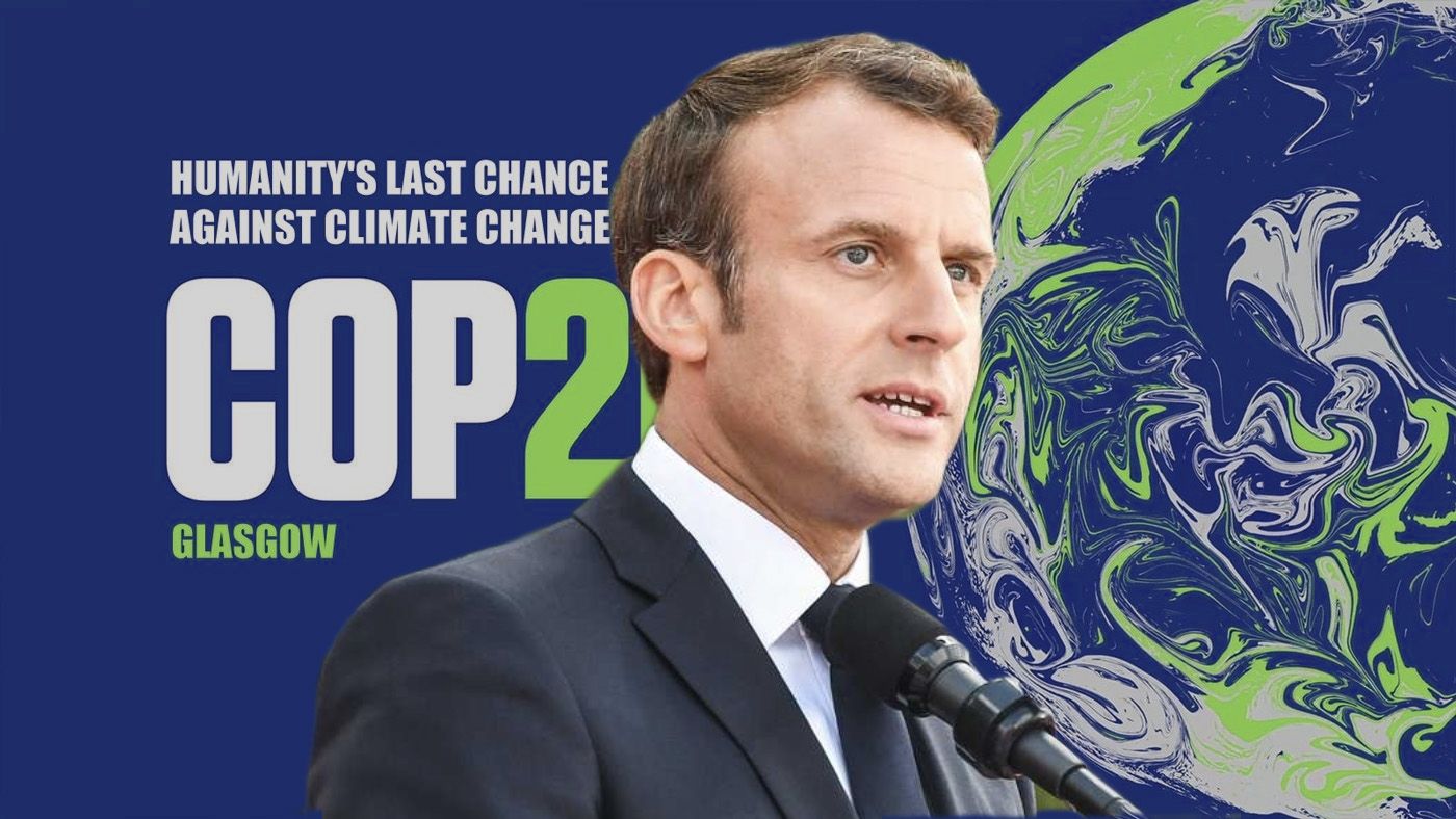 EMMANUEL MACRON À LA COP26 : "CE SONT LES PAYS LES PLUS PAUVRES QUI VIVENT LES PREMIÈRES CONSÉQUENCES DE LA CRISE CLIMATIQUE"
