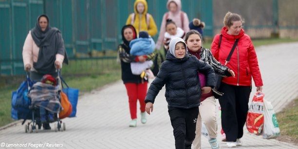PLUS DE 5 MILLIONS DE PERSONNES ONT FUI L'UKRAINE, SELON LE HCR