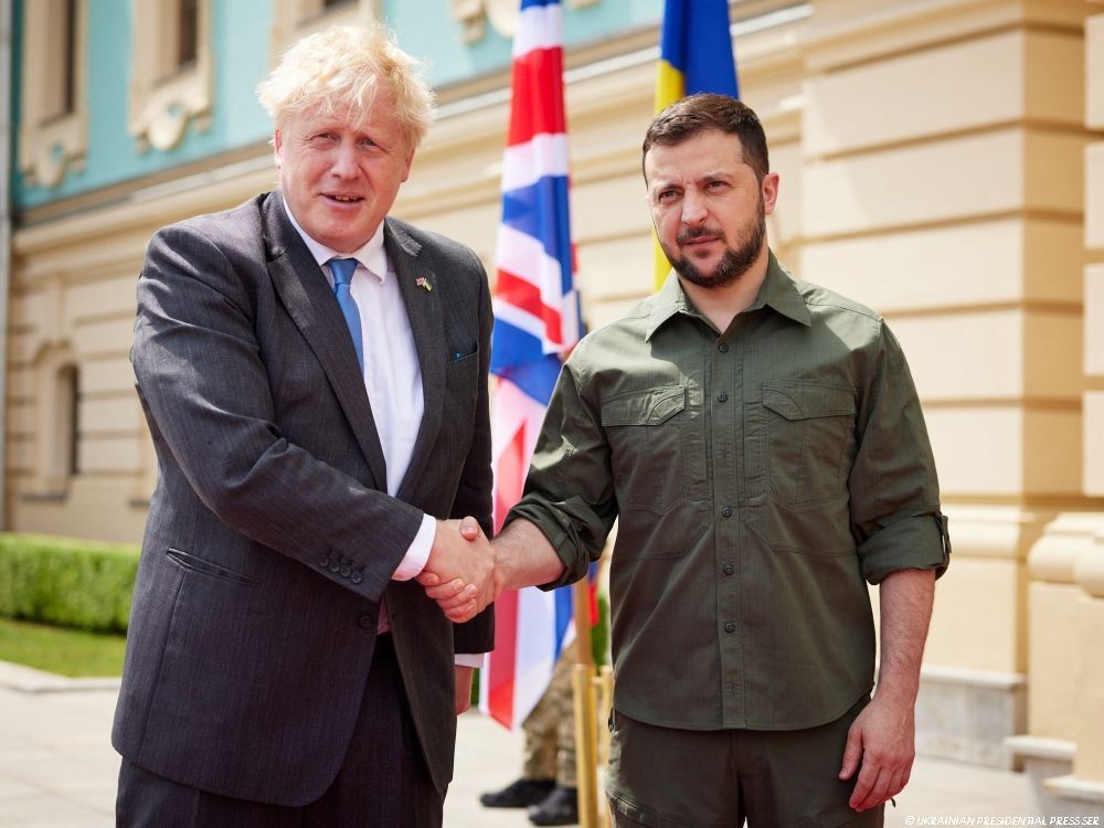GUERRE EN UKRAINE : À NOUVEAU EN VISITE À KIEV, BORIS JOHNSON N'ARRIVE PAS LES MAINS VIDES.