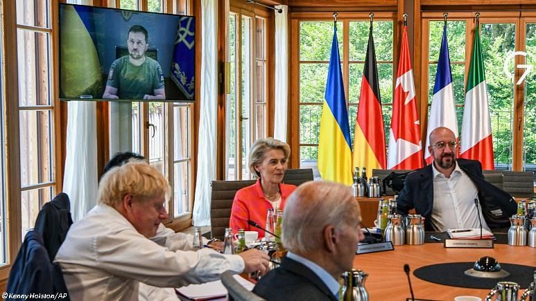 UKRAINE : ZELENSKY EXHORTE LE G7 À METTRE FIN AU CONFLIT