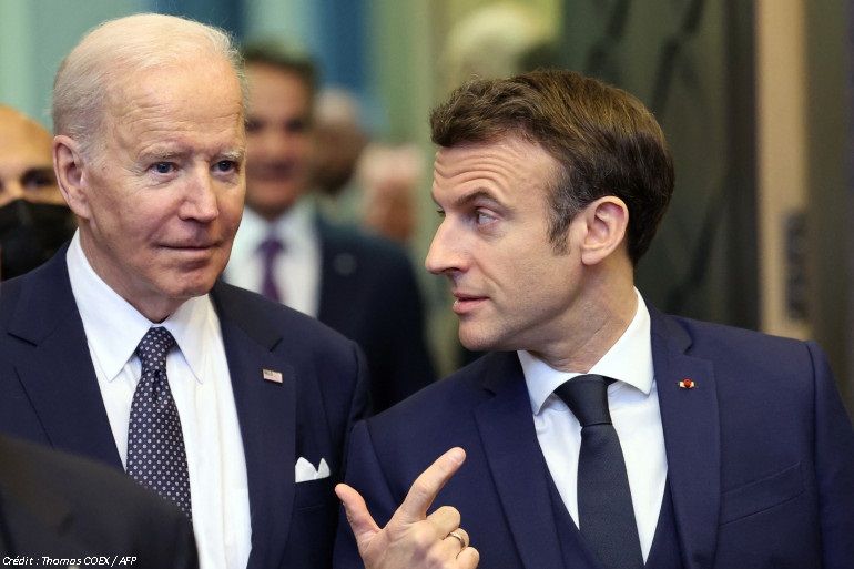 EMMANUEL MACRON REÇU À LA MAISON BLANCHE PAR JOE BIDEN
