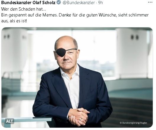 LE CHANCELIER OLAF SCHOLZ SE BLESSE EN FAISANT SON JOGGING