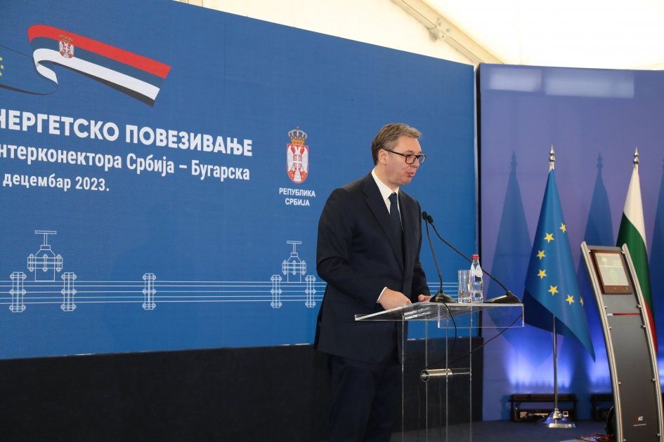 LE PRÉSIDENT SERBE VUCIC A INAUGURÉ L'INTERCONNEXION GAZIÈRE BULGARIE-SERBIE