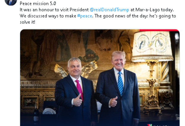 LE PREMIER MINISTRE HONGROIS, VIKTOR ORBAN, RENCONTRE DONALD TRUMP APRÈS LE SOMMET DE L'OTAN