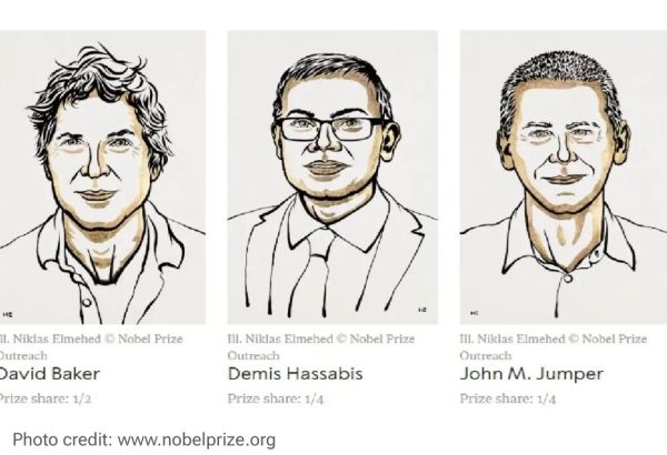 DAVID BAKER, DEMIS HASSABIS ET JOHN JUMPER REMPORTENT LE PRIX NOBEL DE CHIMIE 2024
