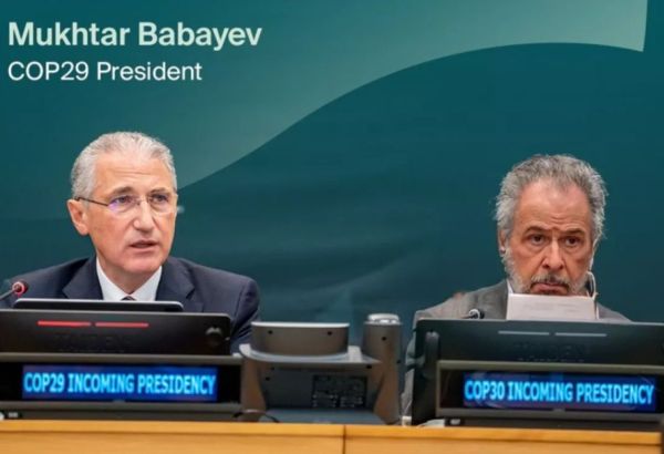 LA PRÉSIDENCE DE LA COP29 PROMET DE SOUTENIR ET DE CONTRIBUER AU SUCCÈS DE LA COP30