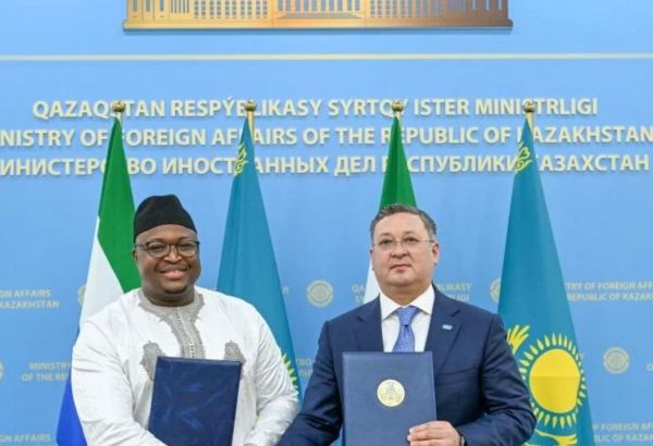 LE MINISTRE DES AFFAIRES ÉTRANGÈRES DE LA SIERRA LEONE ARRIVE AU KAZAKHSTAN POUR UNE PREMIÈRE VISITE OFFICIELLE