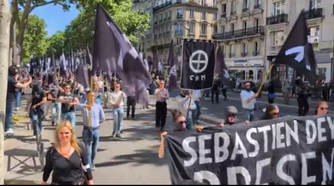 MANIFESTATION DE PLUSIEURS CENTAINES DE MILITANTS NÉONAZIS ET NÉOFASCISTES DANS LES RUES DE PARIS