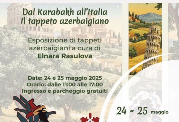 LES TAPIS AZERBAÏDJANAIS DU KARABAKH FONT LEURS DÉBUTS EN ITALIE À CASSINO