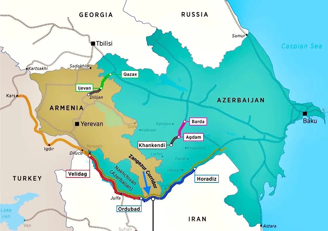 RELIANT LE MOYEN-ORIENT À L'EUROPE, LE CORRIDOR DE ZANGEZUR VISE À RÉDUIRE LES COÛTS DE FRET ET À STIMULER LE COMMERCE RÉGIONAL