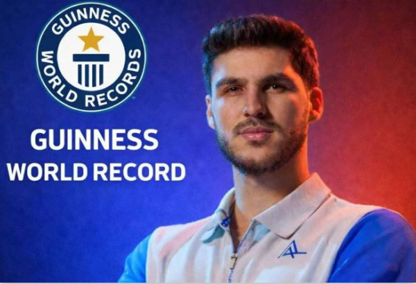 NIHAD MAMEDOV, JOUEUR DE TENNIS DE TABLE AZERBAÏDJANAIS, ENTRE DANS LE LIVRE GUINNESS DES RECORDS