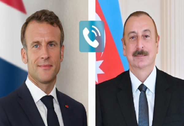 ILHAM ALIYEV A FAIT SAVOIR QU'IL AVAIT EU CE JOUR UN ENTRETIEN TELEPHONIQUE AVEC EMMANUEL MACRON