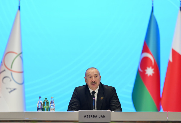 ILHAM ALIEV : L’AZERBAÏDJAN DENONCE LE RECOURS AUX DEUX POIDS, DEUX MESURES DANS LE REGLEMENT DES CONFLITS INTERETATIQUES
